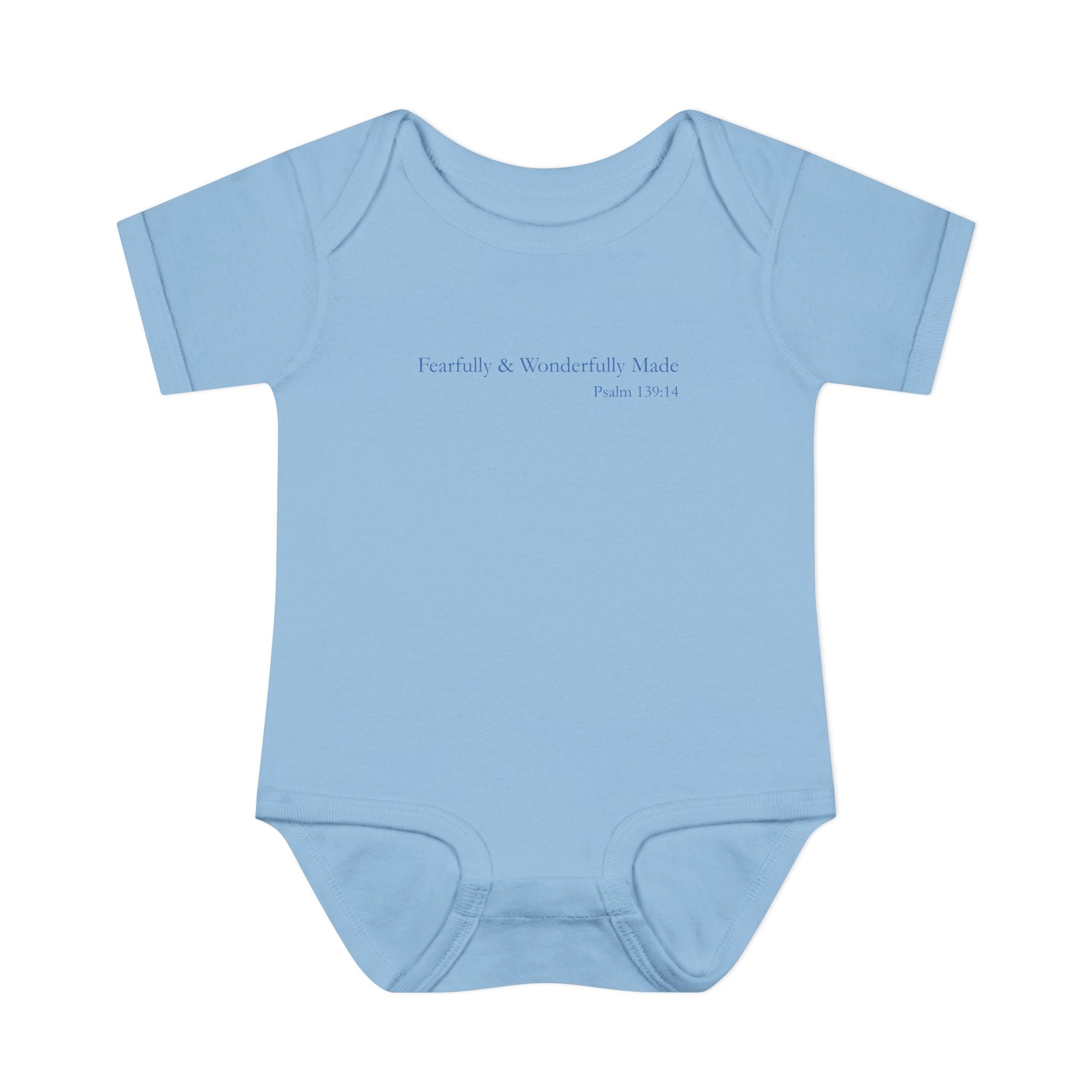 Fearfully & Wonderfully Made Blue Baby Bodysuit